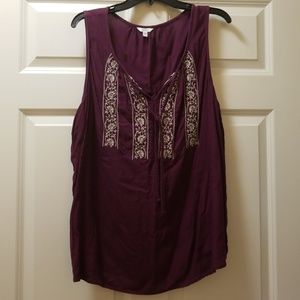 Sonoma maroon top size 1X